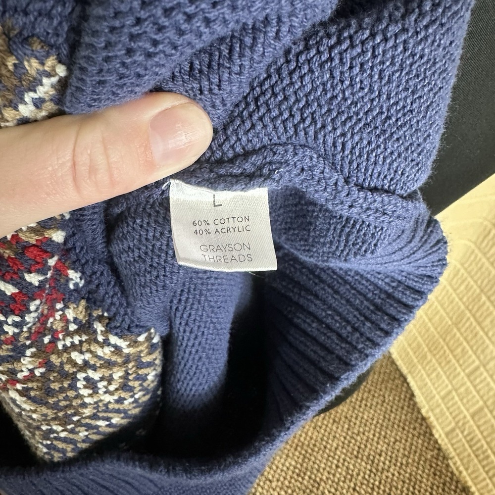 Grayson Threads Blue Teddy Bear Sweater - Picture 7 of 7